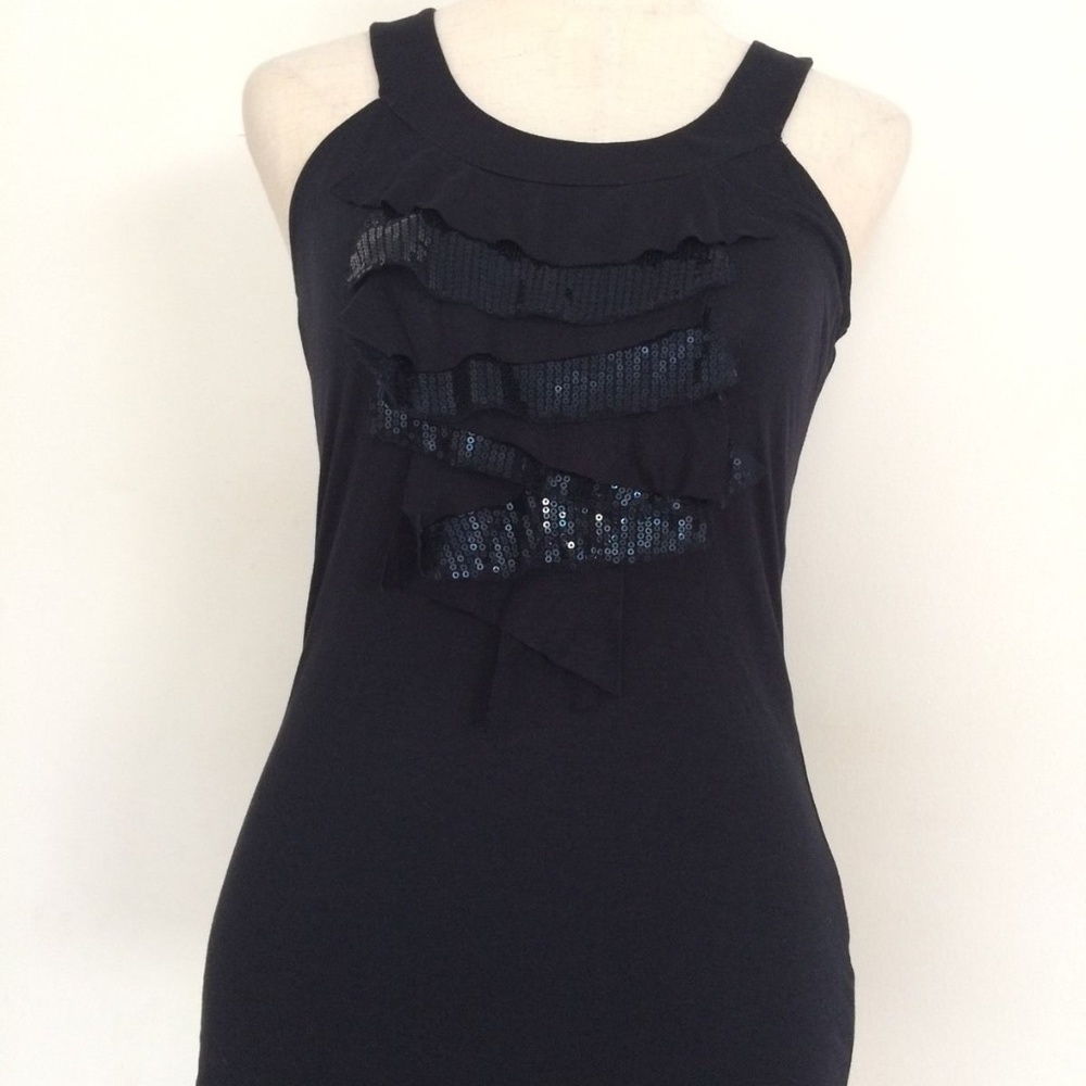 The Limited Navy Sequin Tank Size L